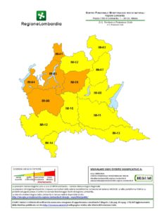 Meteo: l′avviso di Regione Lombardia sulle condizioni di instabilità per venerdì 31 agosto e sabato 1 settembre